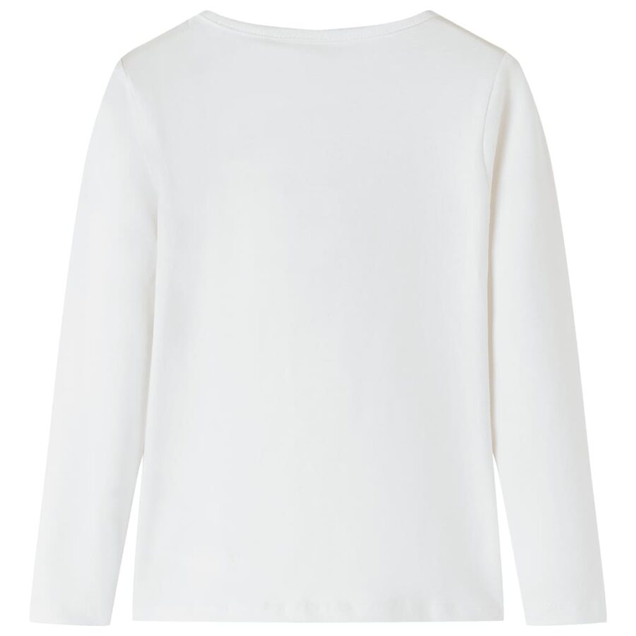 Kindershirt met lange mouwen 104 ecrukleurig - Afbeelding 2