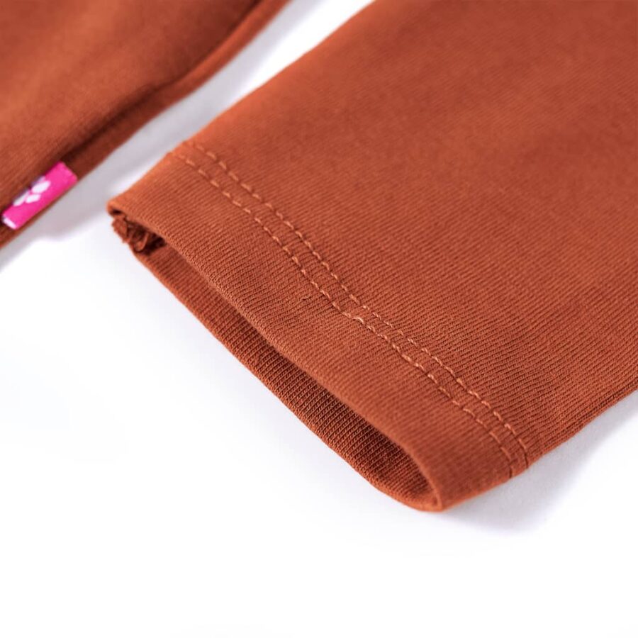 Kindershirt met lange mouwen 140 cognackleurig - Afbeelding 6