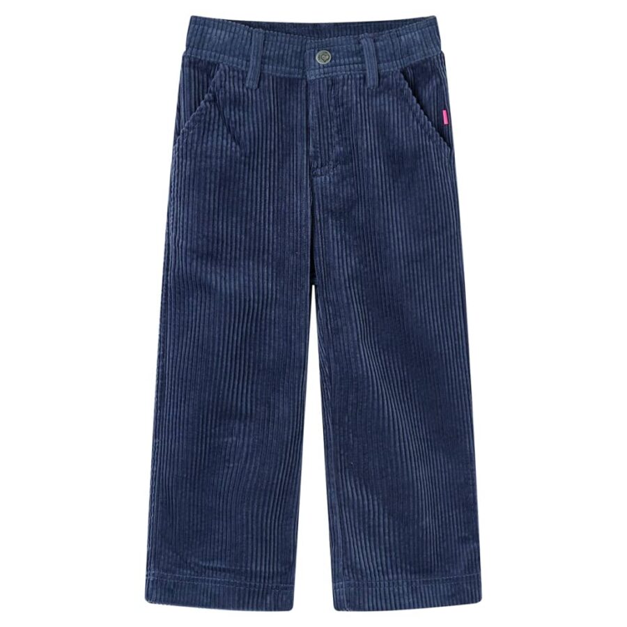 Kinderbroek 92 ribfluweel marineblauw