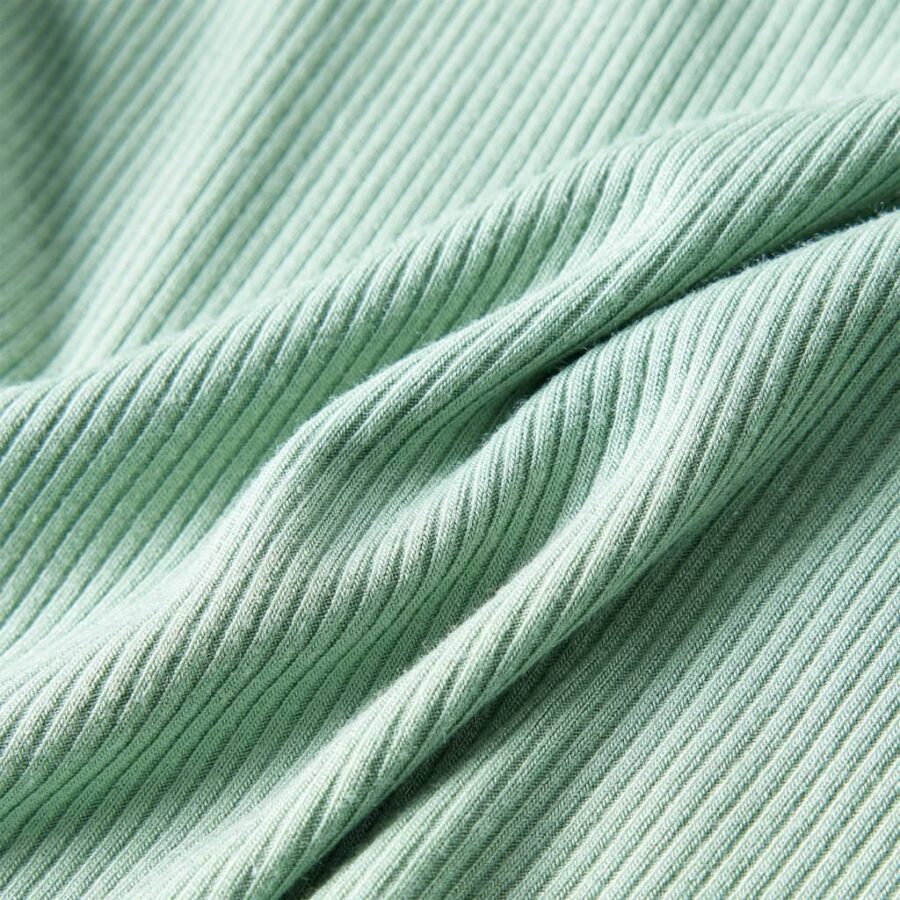 Kindershirt met lange mouwen lage col 92 donkermintkleurig - Afbeelding 7