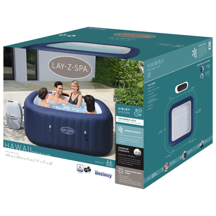 Bestway Lay-Z-Spa Hottub opblaasbaar Hawaii AirJet - Afbeelding 11