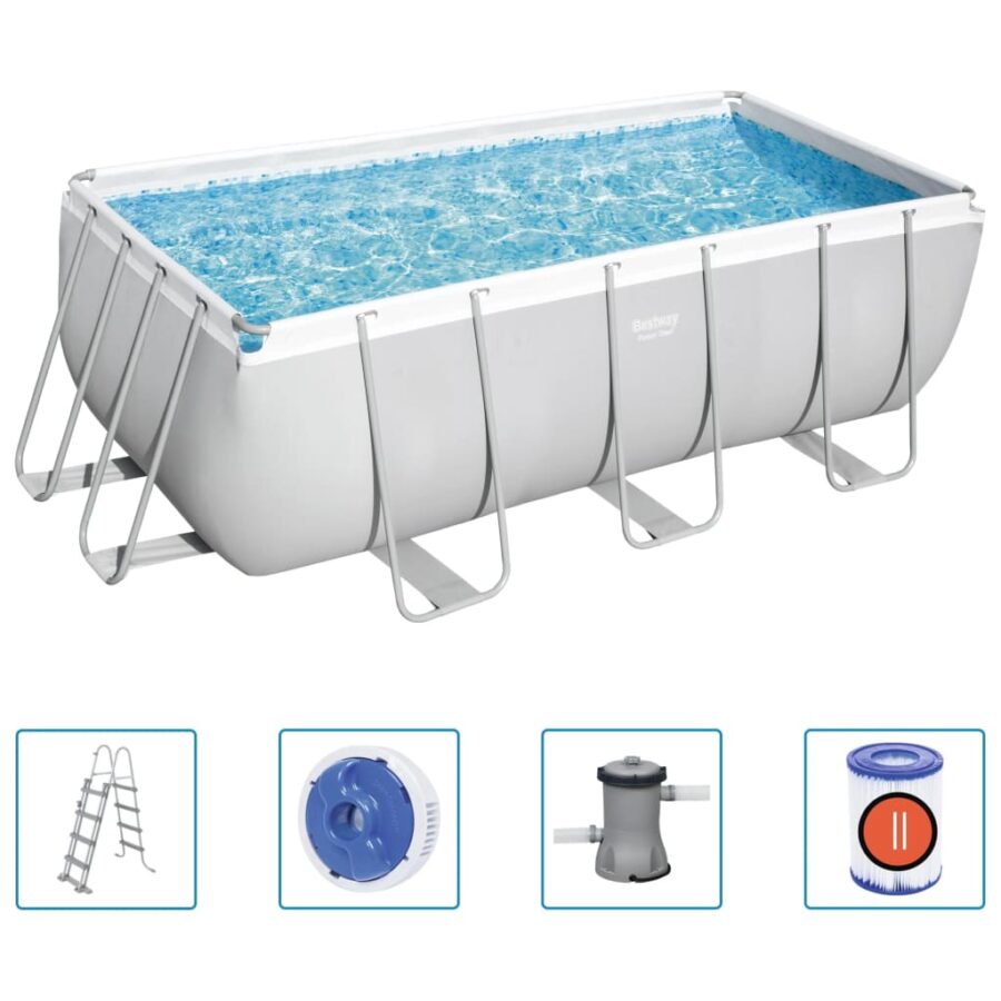 Bestway Power Steel Zwembadset rechthoekig 412x201x122 cm - Afbeelding 2