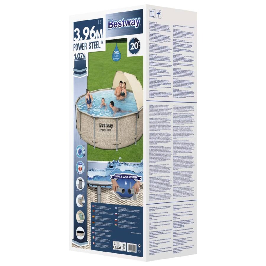 Bestway Power Steel Zwembadset met luifel 396x107 cm - Afbeelding 11