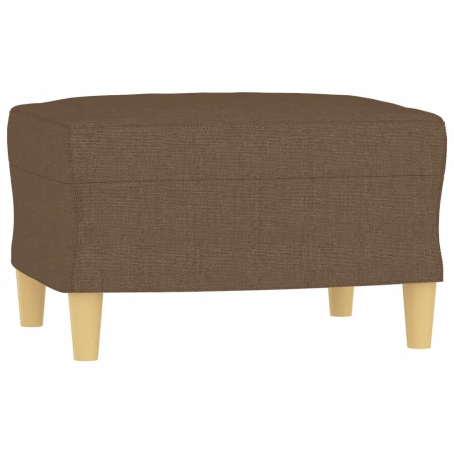 4-delige Loungeset met kussens stof bruin - Afbeelding 6