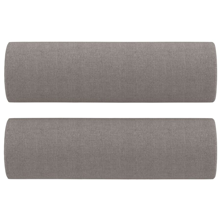 3-delige Loungeset met kussens stof taupe - Afbeelding 7
