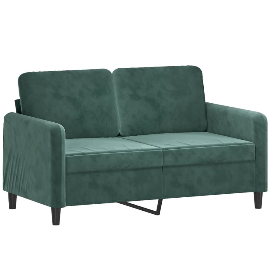 3-delige Loungeset fluweel donkergroen - Afbeelding 3