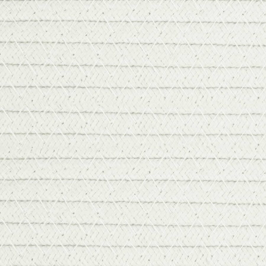 Opbergmand Ø 38x46 cm katoen beige en wit - Afbeelding 8