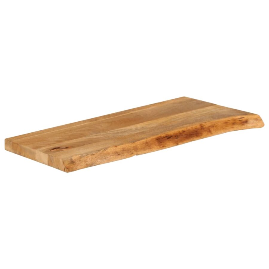 Tafelblad met natuurlijke rand 90x40x2,5 cm massief mangohout - Afbeelding 2