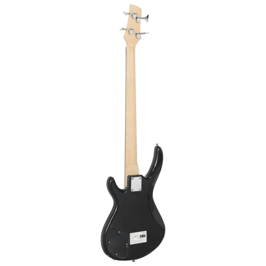 Basgitaar voor beginners elektrisch met tas 4/4 46" blauw zwart - Afbeelding 5