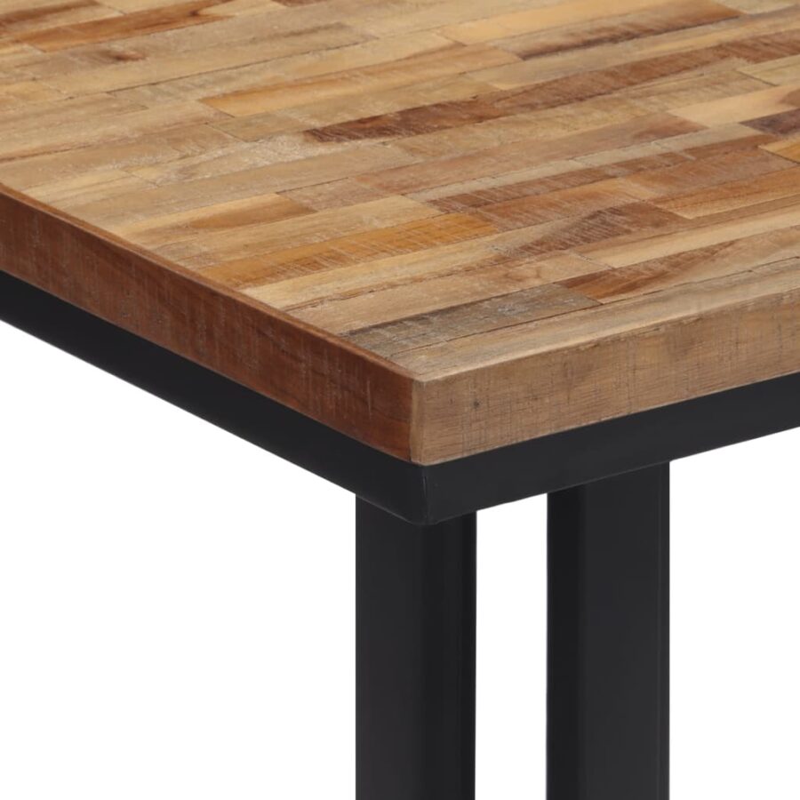 Bartafel 55x55x110 cm massief gerecycled teakhout - Afbeelding 5