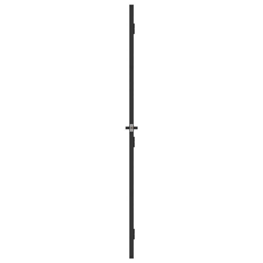 Binnendeur smal 102,5x201,5 cm gehard glas en aluminium zwart - Afbeelding 4