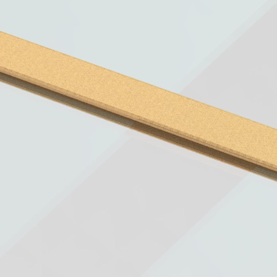 Schuifdeur 102,5x205 cm helder ESG-glas en aluminium goudkleur - Afbeelding 6
