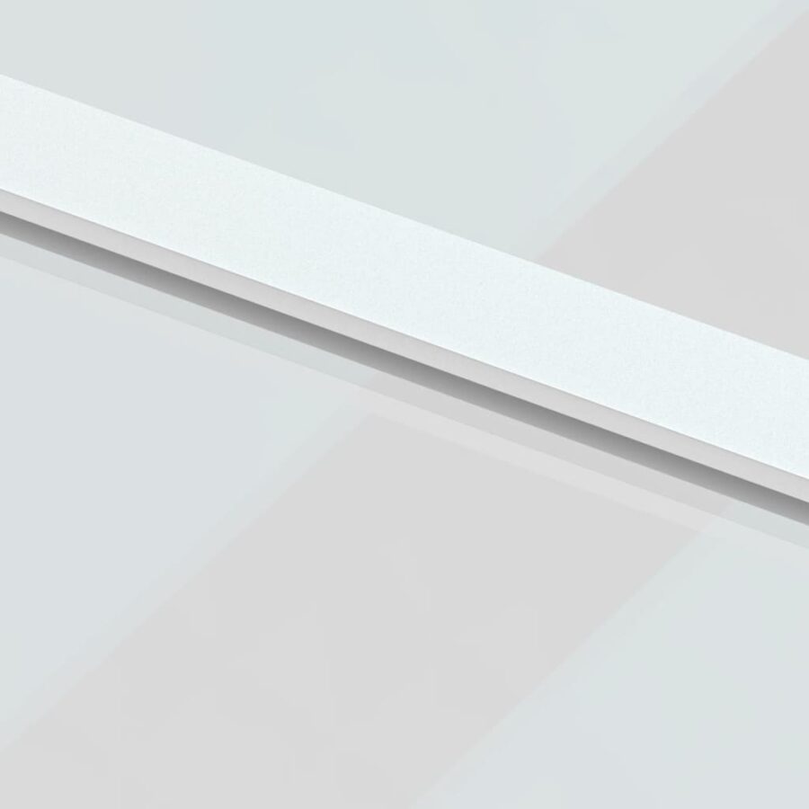 Schuifdeur 90x205 cm gehard glas en aluminium wit - Afbeelding 6