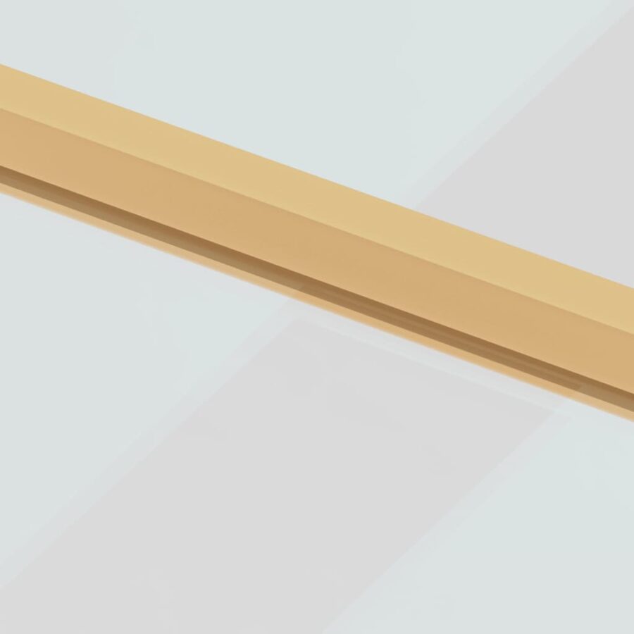 Binnendeur smal 83x201,5 cm gehard glas en aluminium goudkleur - Afbeelding 8