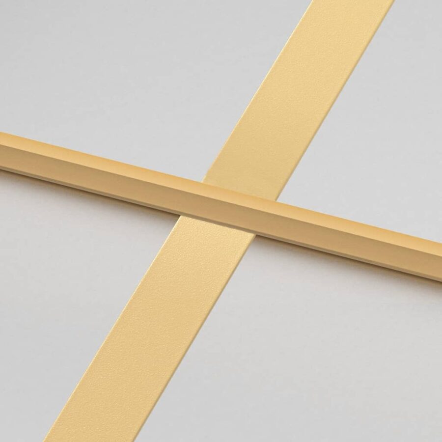 Binnendeur smal 93x201,5 cm gehard glas en aluminium goudkleur - Afbeelding 8