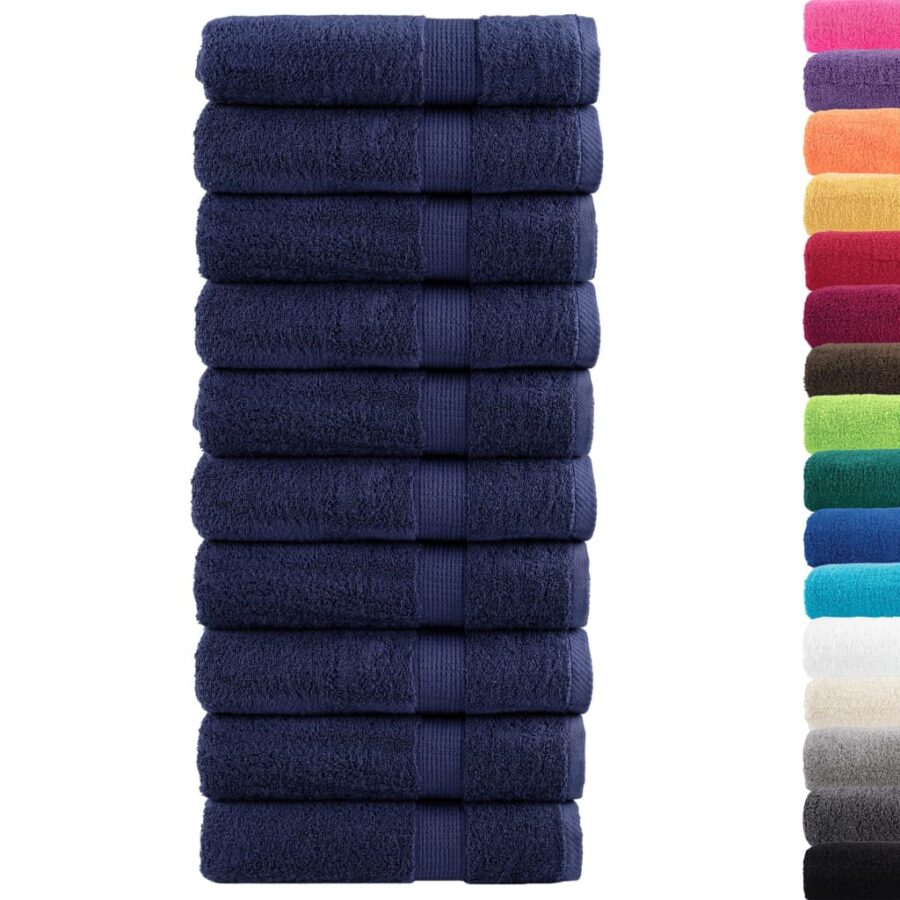 Handdoeken SOLUND 10 st 600 g/m² 50x100 cm marineblauw - Afbeelding 2