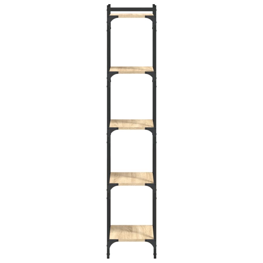 Boekenkast 5-laags 40x30x154 cm bewerkt hout sonoma eikenkleur - Afbeelding 5