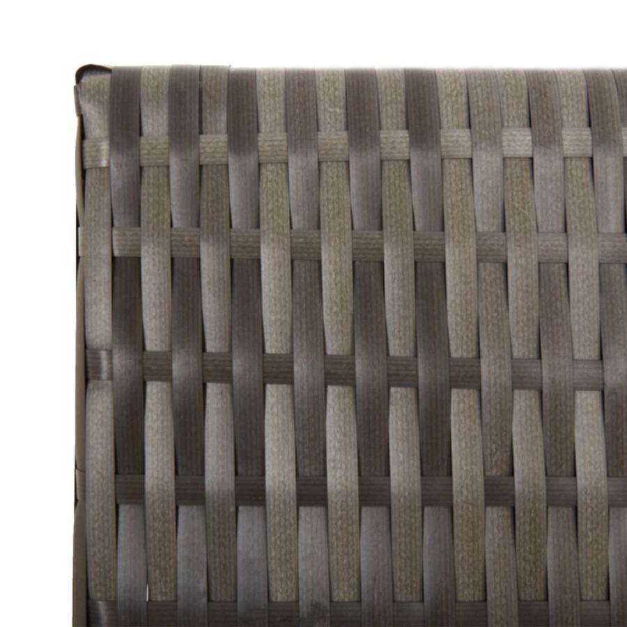 Kamerscherm 6 panelen poly rattan grijs - Afbeelding 6