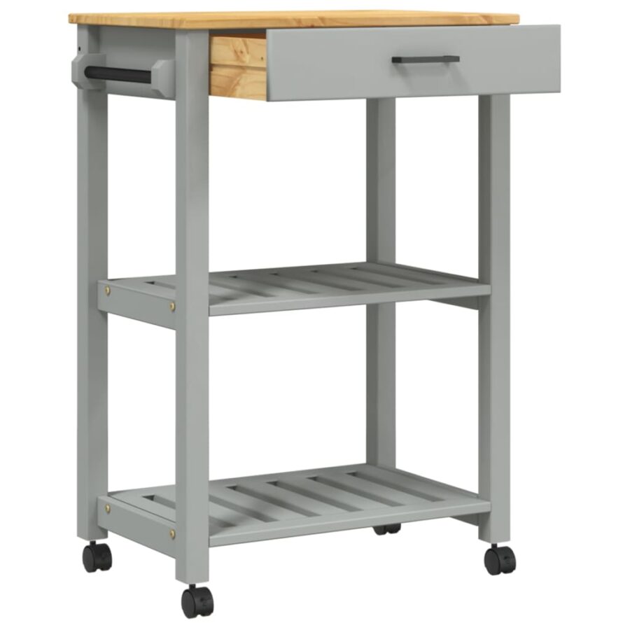 Keukentrolley MONZA 60x40x90 cm massief grenenhout - Afbeelding 4