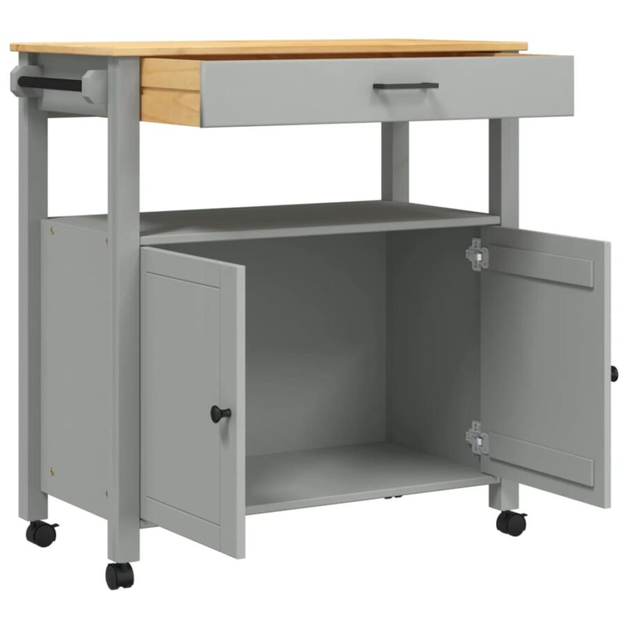 Keukentrolley MONZA 84x40x90 cm massief grenenhout - Afbeelding 4