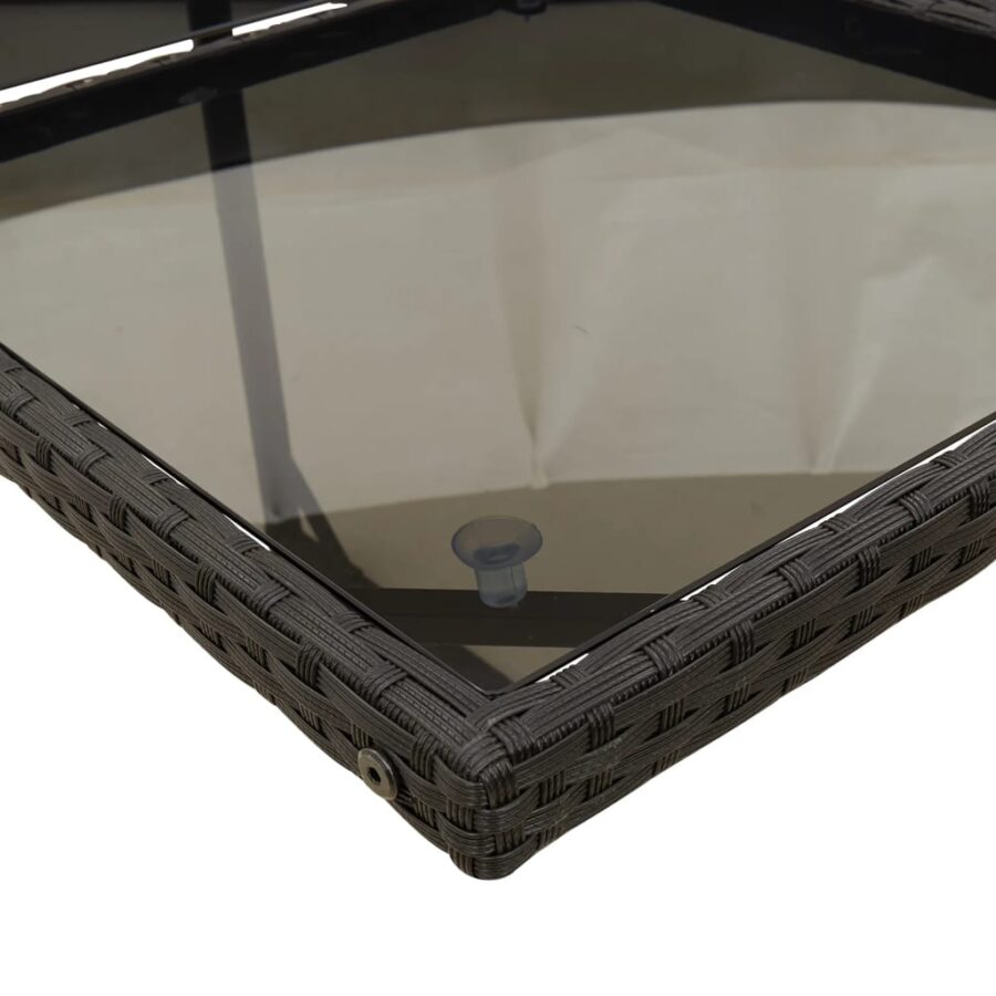 9-delige Tuinset poly rattan zwart - Afbeelding 5