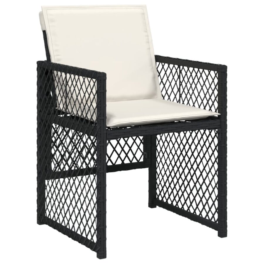 9-delige Tuinset poly rattan zwart - Afbeelding 4