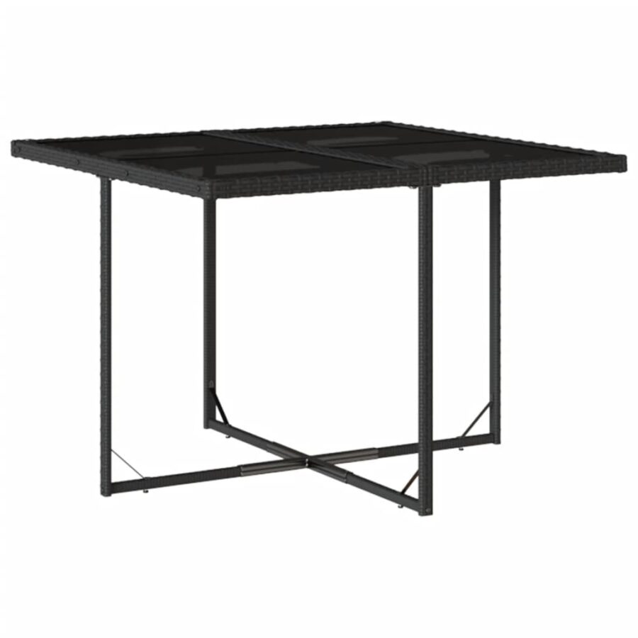 9-delige Tuinset poly rattan zwart - Afbeelding 4