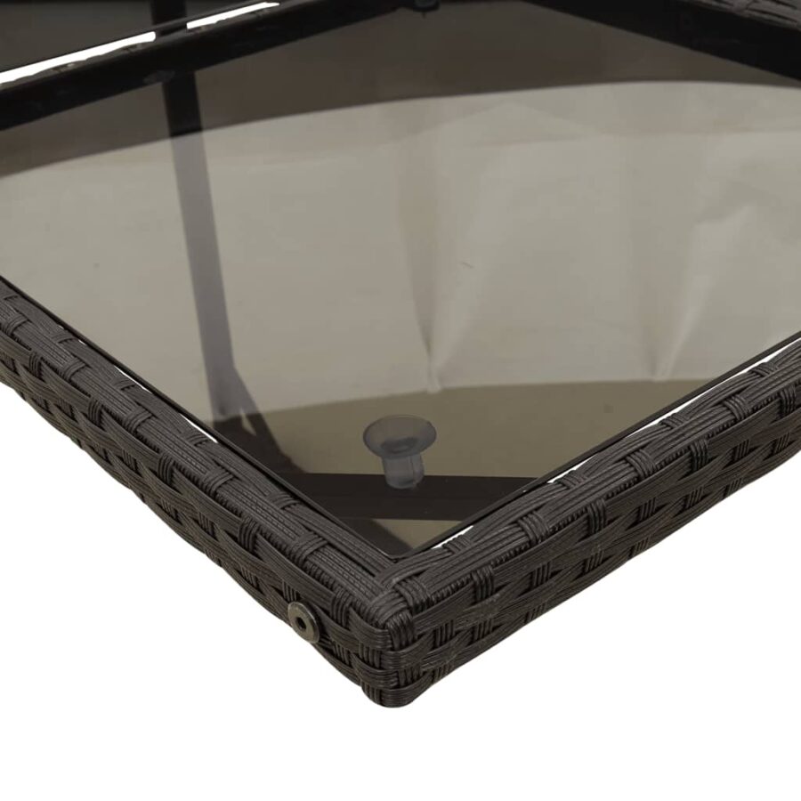 9-delige Tuinset poly rattan zwart - Afbeelding 5