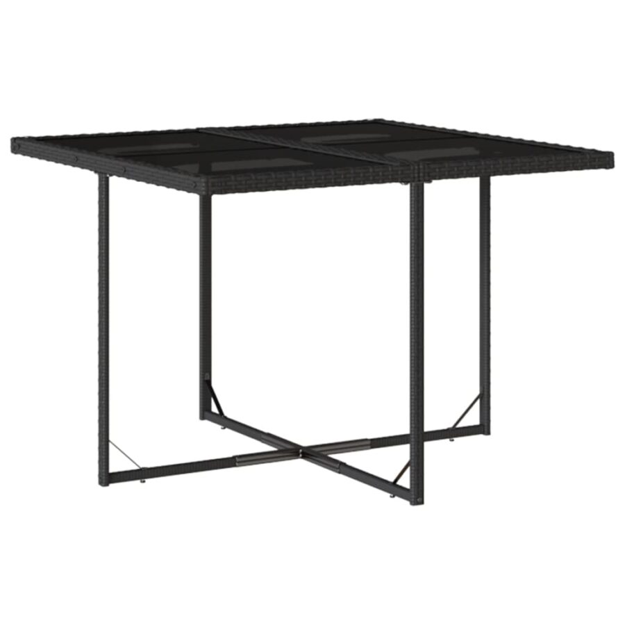 9-delige Tuinset poly rattan zwart - Afbeelding 3