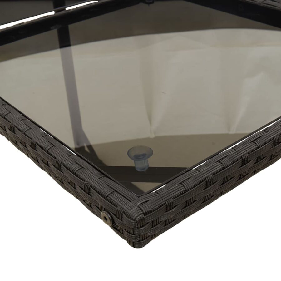 9-delige Tuinset poly rattan zwart - Afbeelding 4