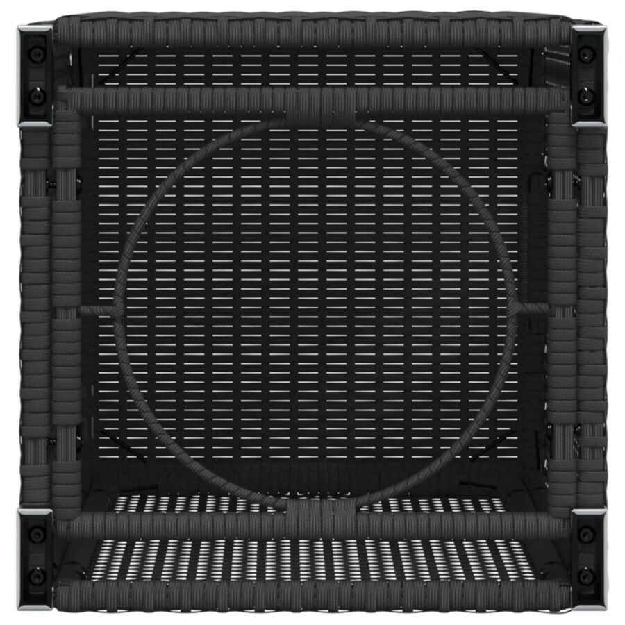 Afdekkast voor propaangasfles 40x40x60 cm Poly Rattan zwart - Afbeelding 8