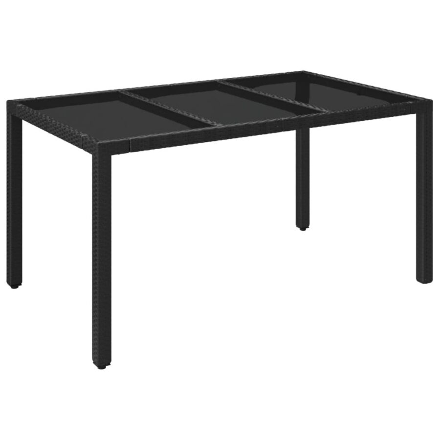 5-delige Tuinset met kussens poly rattan zwart - Afbeelding 4