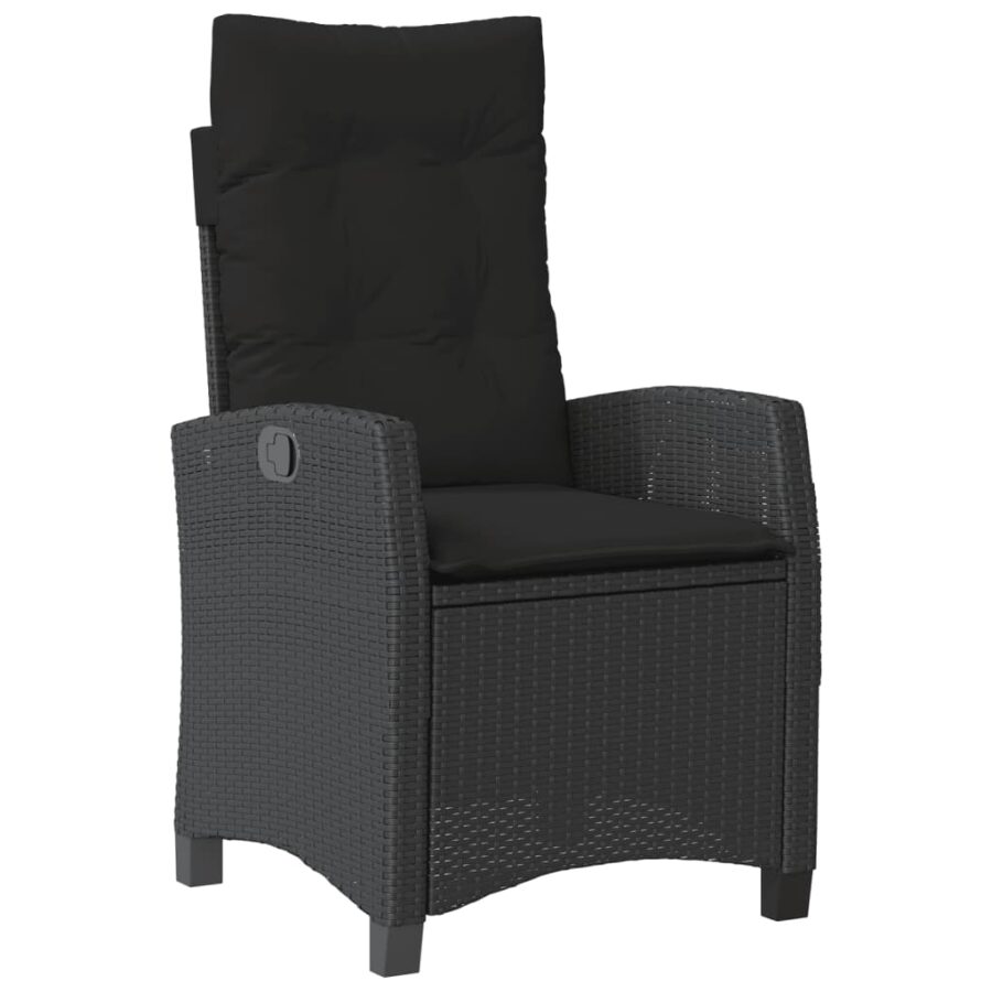 9-delige Tuinset poly rattan zwart - Afbeelding 4