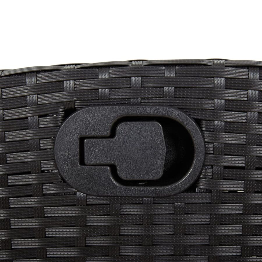 9-delige Tuinset poly rattan zwart - Afbeelding 10