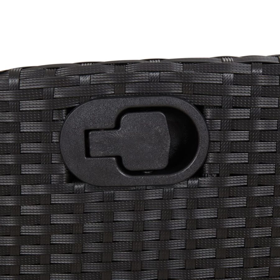 9-delige Tuinset poly rattan zwart - Afbeelding 9