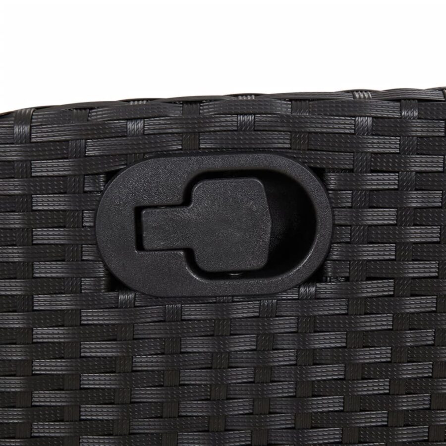 9-delige Tuinset poly rattan zwart - Afbeelding 5