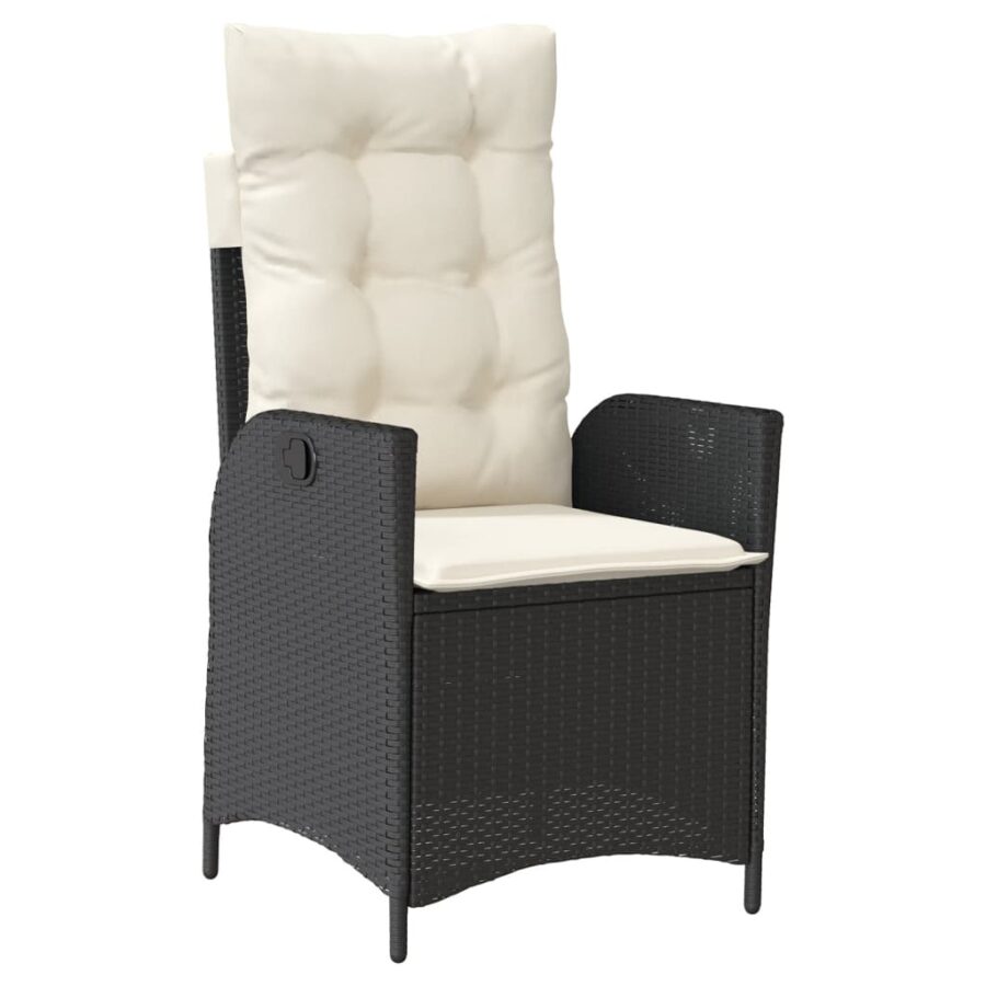 9-delige Tuinset poly rattan zwart - Afbeelding 3