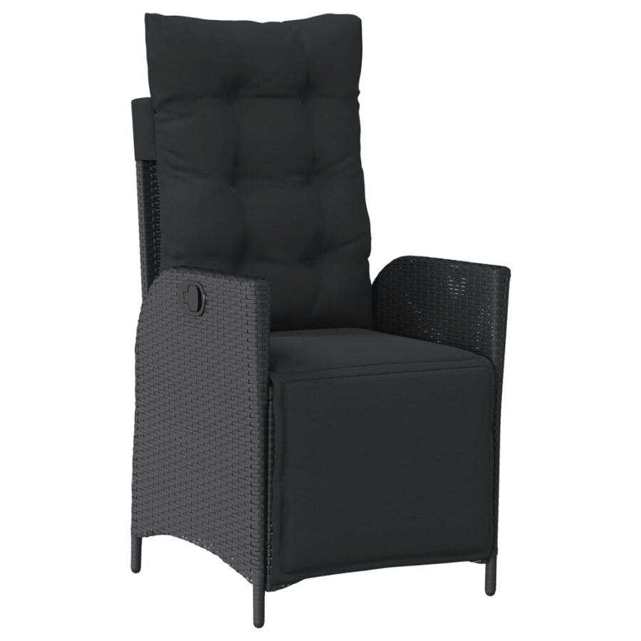 9-delige Tuinset poly rattan zwart - Afbeelding 3