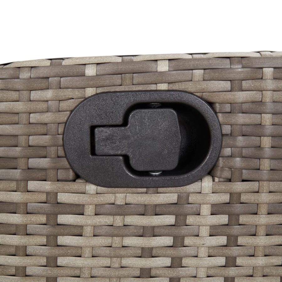 3-delige Tuinset met kussens poly rattan grijs - Afbeelding 6