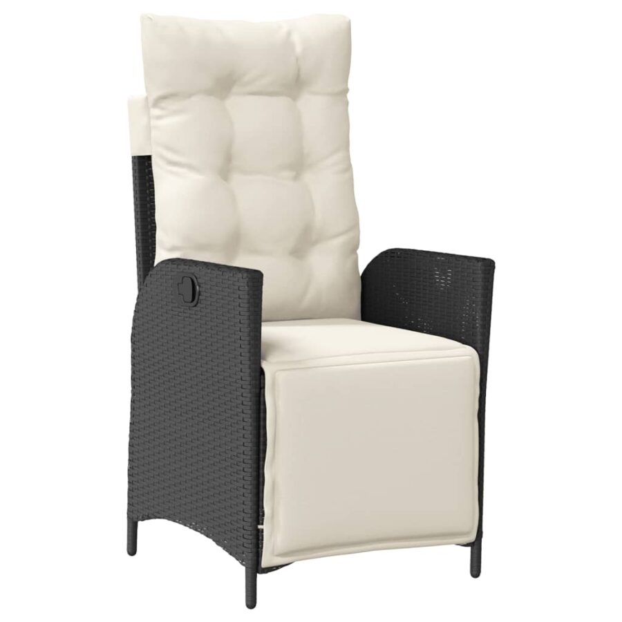 9-delige Tuinset poly rattan zwart - Afbeelding 3