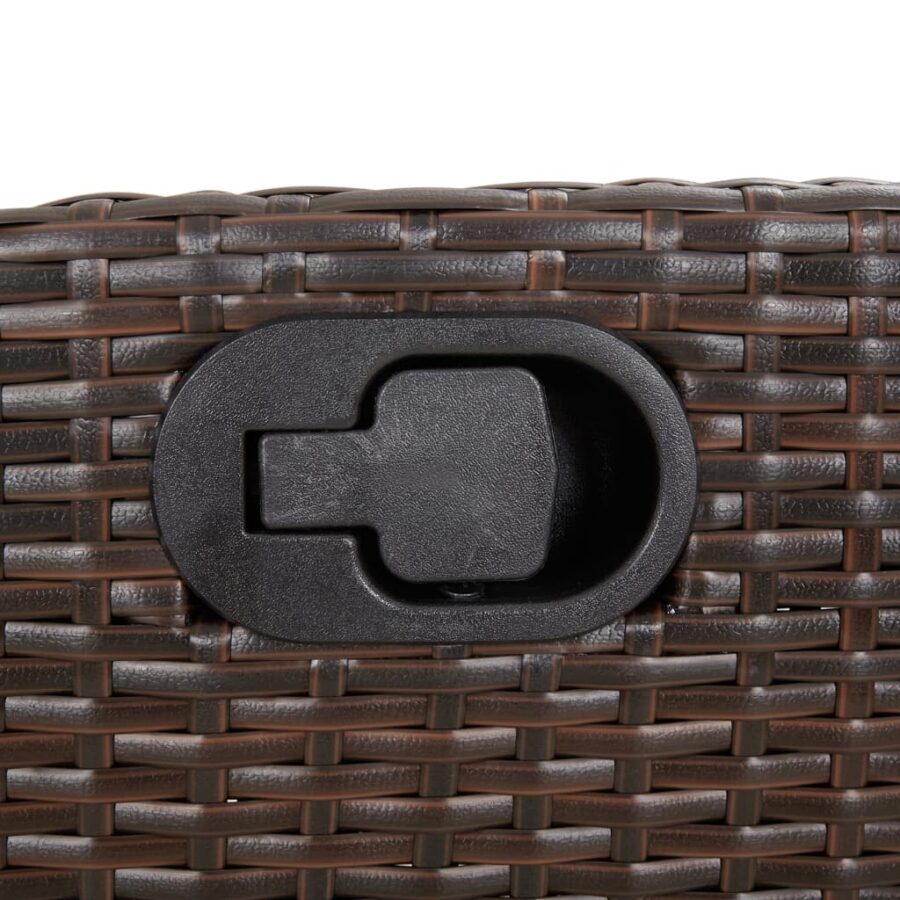 5-delige Tuinset met kussens poly rattan bruin - Afbeelding 6
