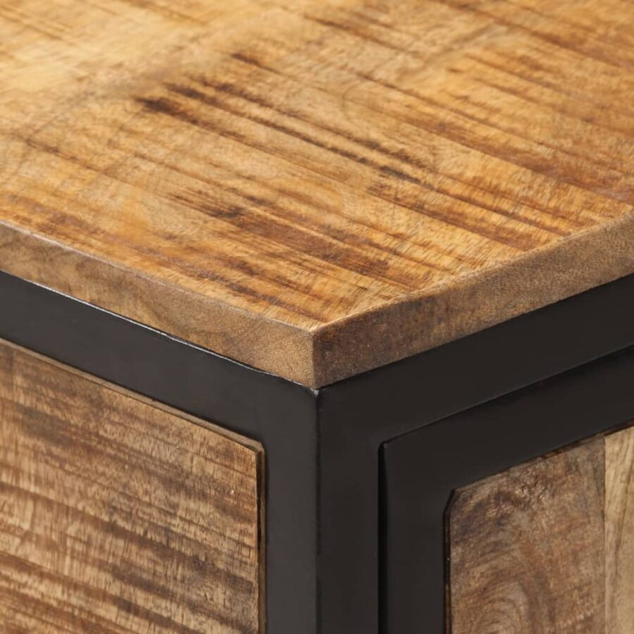 Dressoir 70x35x70 cm massief ruw mangohout - Afbeelding 6