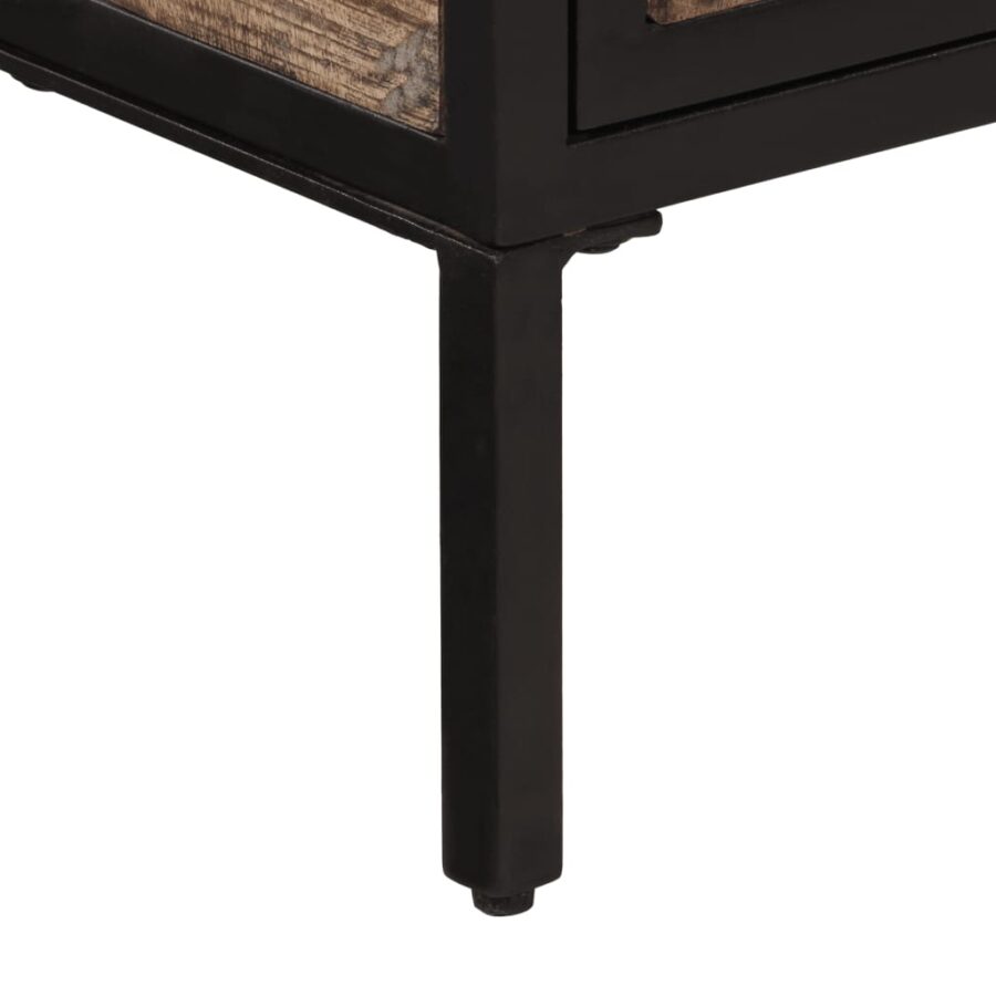 Dressoir 70x35x70 cm massief ruw mangohout - Afbeelding 8