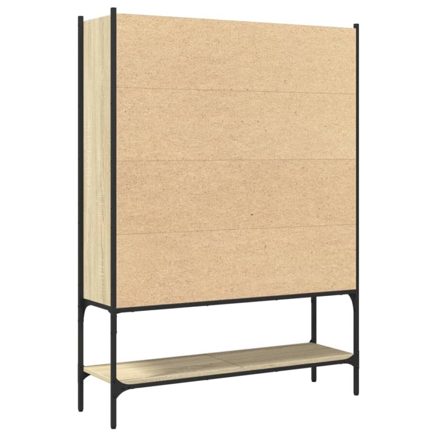 Boekenkast 102x30x141,5 cm bewerkt hout sonoma eikenkleurig - Afbeelding 7