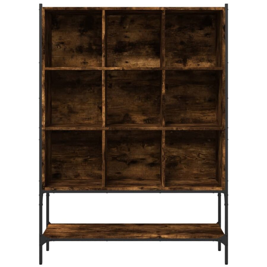 Boekenkast 102x30x141,5 cm bewerkt hout gerookt eikenkleurig - Afbeelding 5