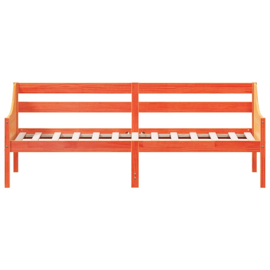 Slaapbank zonder matras 80x200 cm massief grenenhout wasbruin - Afbeelding 4