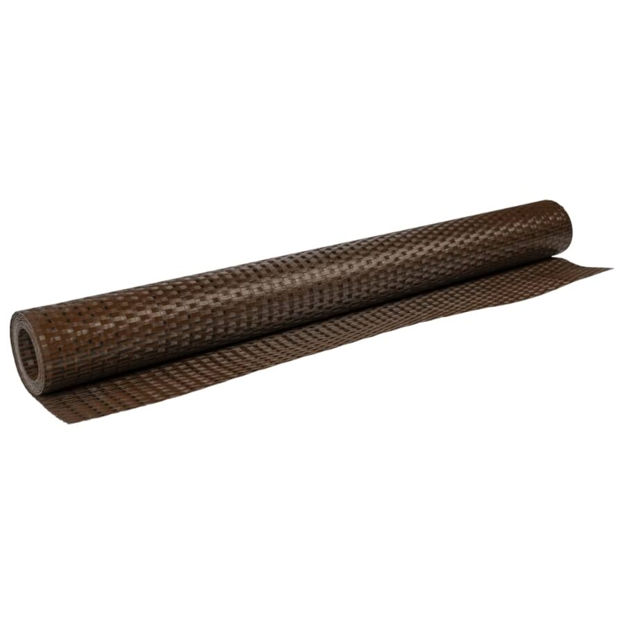 Balkonscherm 500x80 cm poly rattan bruin en zwart - Afbeelding 5