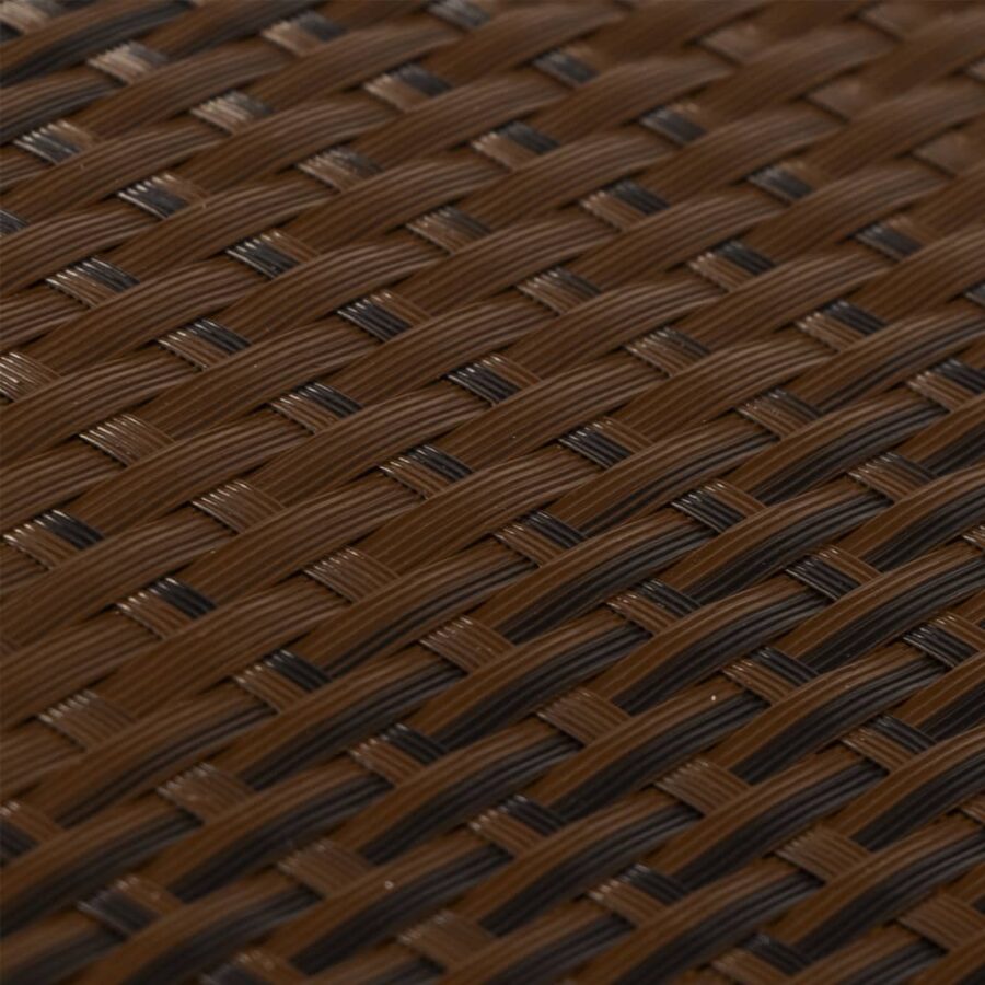 Balkonscherm 600x100 cm poly rattan bruin en zwart - Afbeelding 6
