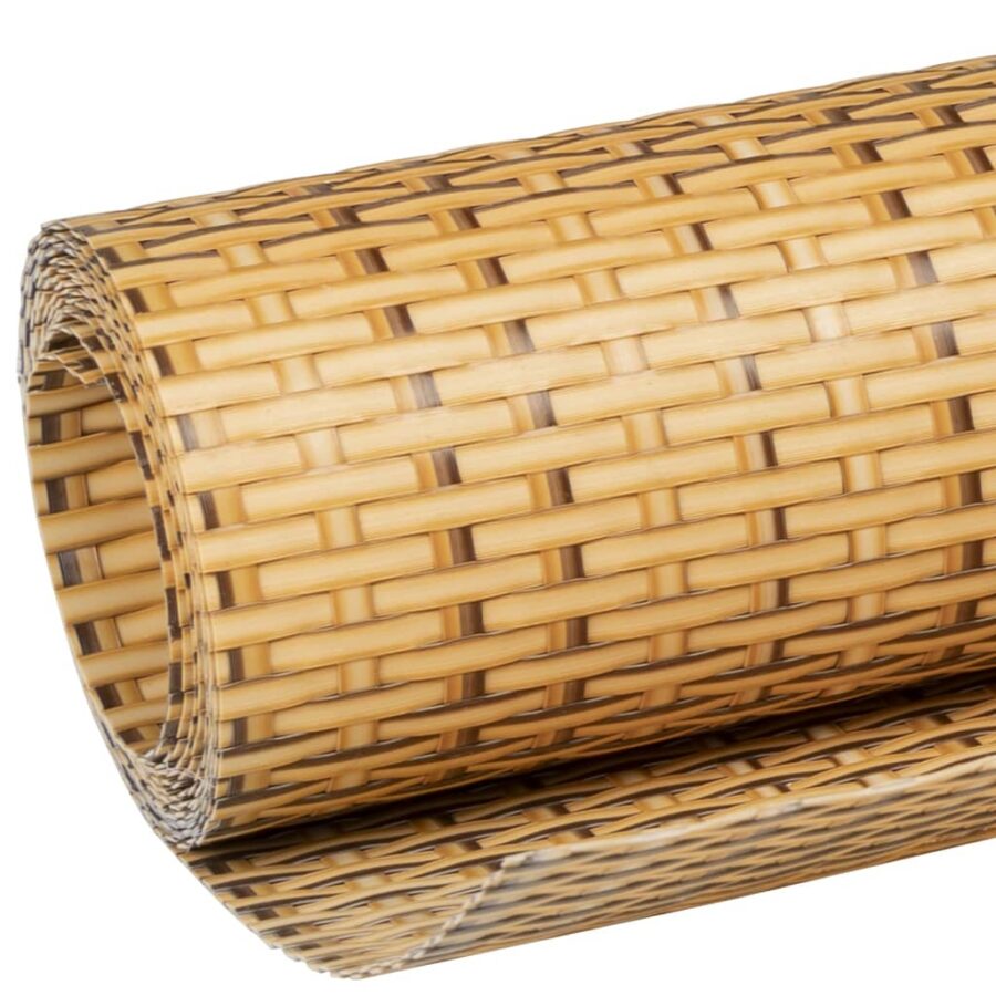 Balkonscherm 500x80 cm poly rattan lichtbruin - Afbeelding 7