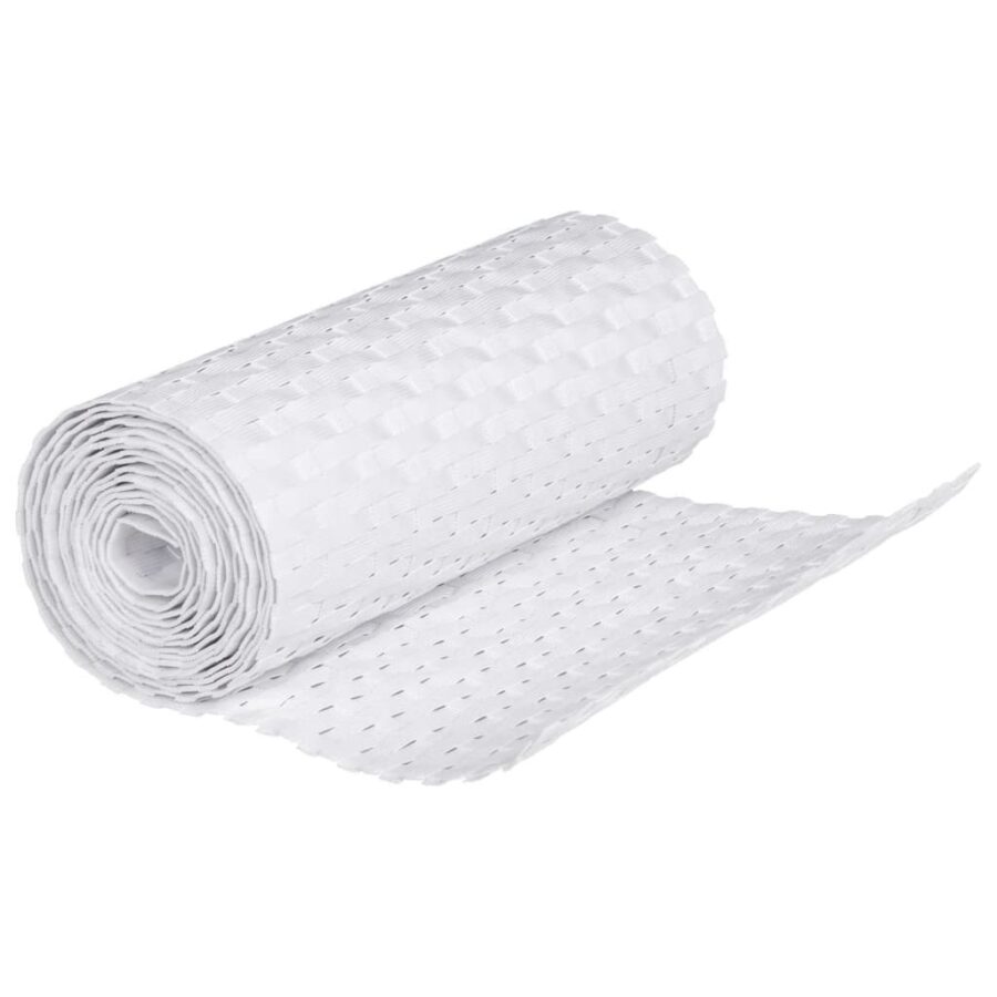 Balkonschermen 5 st 255x19 cm poly rattan wit - Afbeelding 5